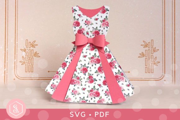Download Dress Favour Box SVG + PDF Template - Pdf template Collection