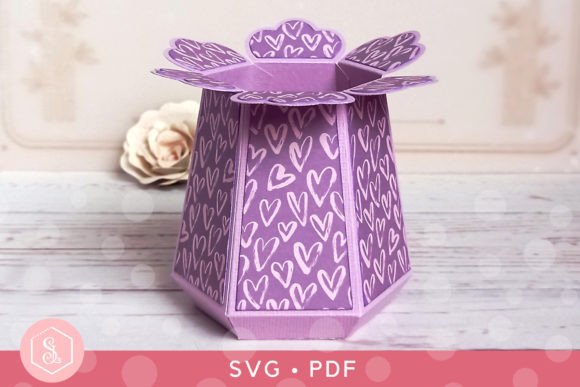 Download Hexagonal Florist Box SVG + PDF Template - Pdf template Collection