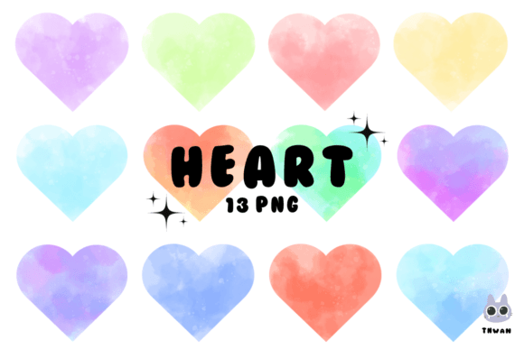 Download Heart Watercolor Retro Valentine Clipart - Retro valentine clipart Collection