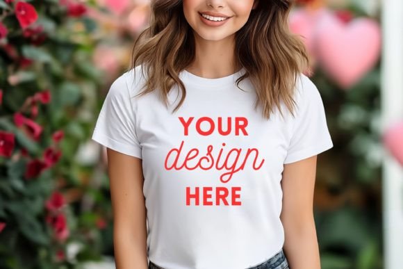 Download Valentine Shirt Mockup Bella Canvas 3001 - Valentine shirt Collection