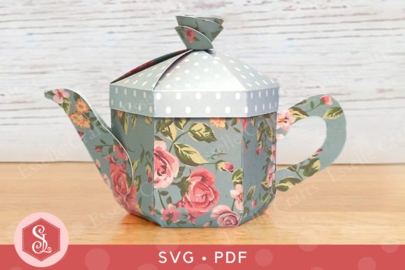 Download Teapot Favour Box SVG + PDF Template - Pdf template Collection